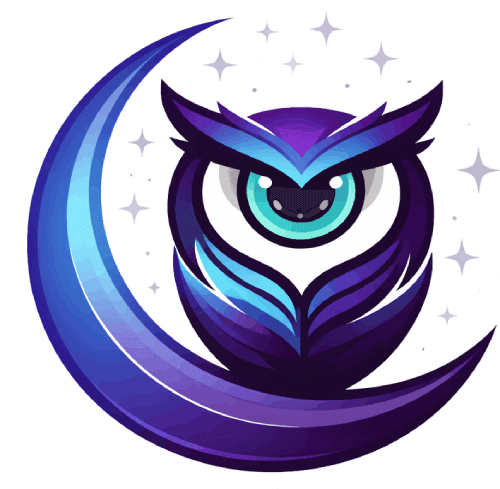 Owl on moon